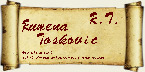 Rumena Tošković vizit kartica